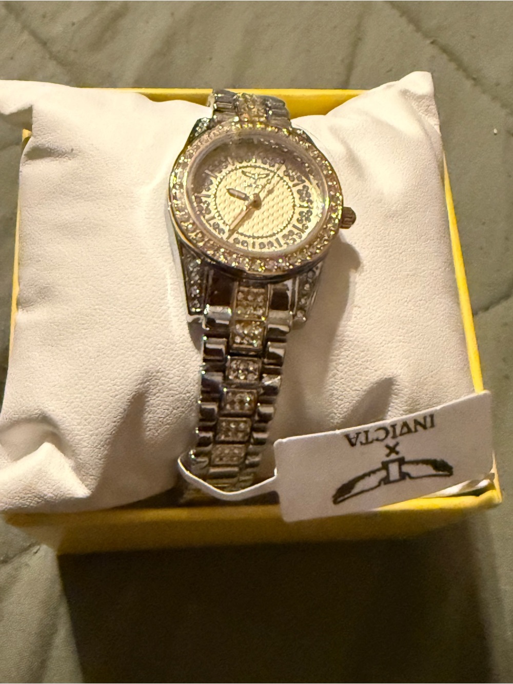 Invicta Women's Silver Crystal Accent Bracelet Watch